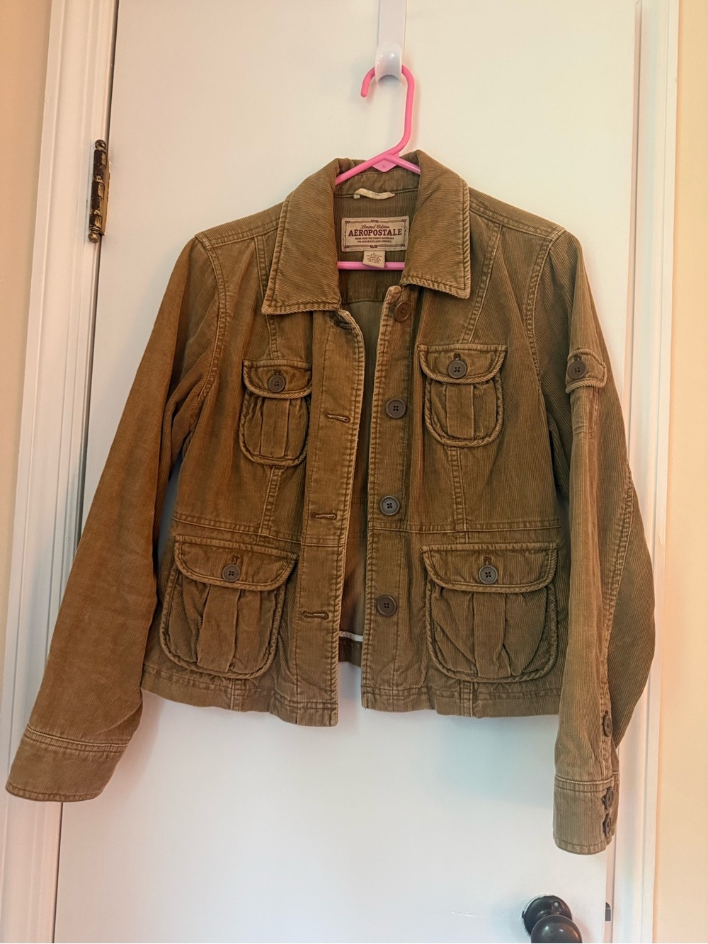 Aeropostale brown corduroy button-up jacket